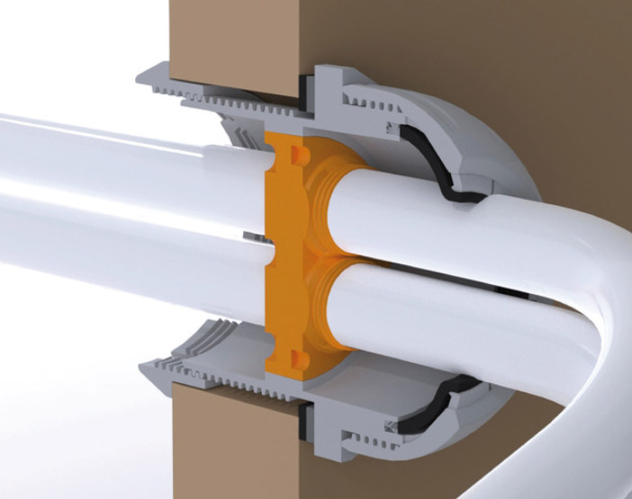 Laipioläpivienti 10 kaapelia max 7 mm 