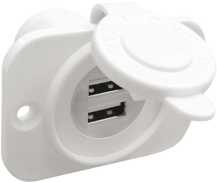 USB pistoke, valkoinen 