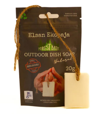 Forest Bath Outdoor Dish Soap 20g Retkeilijän Siivous-narusaippua