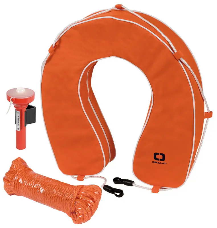 Horseshoe lifebuoy w/ white cover 