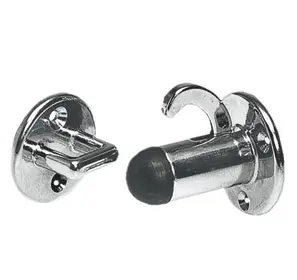 Chromed brass hatch or drawer stopper w/termi 