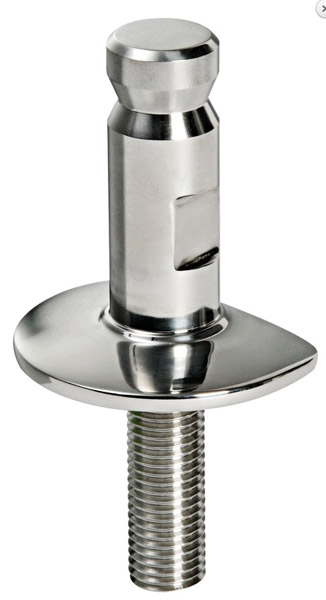 Kaidetolpan jalka, AISI316, 60 x 45 mm 