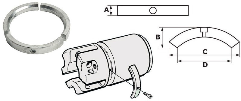 Sinkki Volvo S-vetolaite, korvaa OEM 3858399