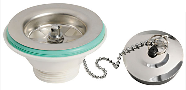 Pesualtaan läpivienti ja sihti 