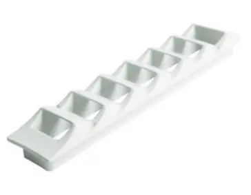 Side louvred vent chromed ABS white 