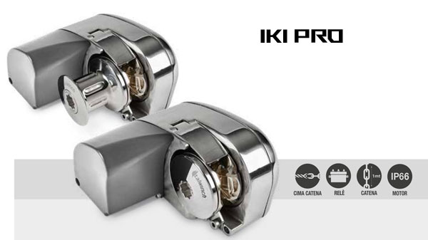 Ankkurivinssi IKI PRO, 12V, 800W köysirummulla, 8 mm ketjulle