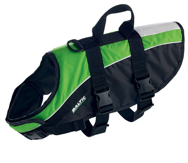 Baltic Mascot koiran pelastusliivi, L, 15-40 kg, vihreä/musta