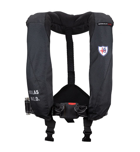 Pelastusliivit Modulo SOLAS, 310N, musta incl. 03014 light, HR, sprayhood