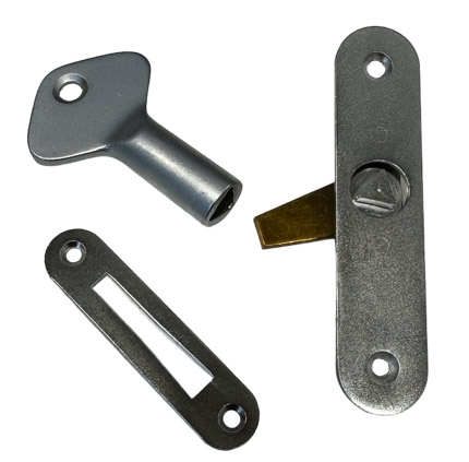 Sähkökaapin salpa 90 mm, avaimella 