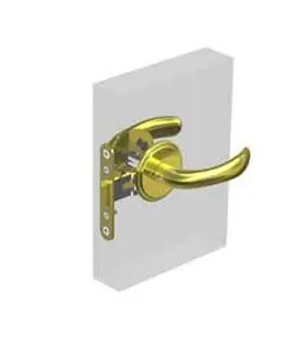 Southco ovenlukko kahvalla, messinki oikea