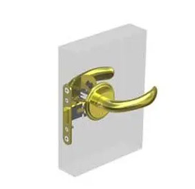 Southco ovenlukko kahvalla, messinki oikea