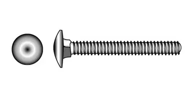Lukkoruuvi DIN603 + mutteri, AISI316