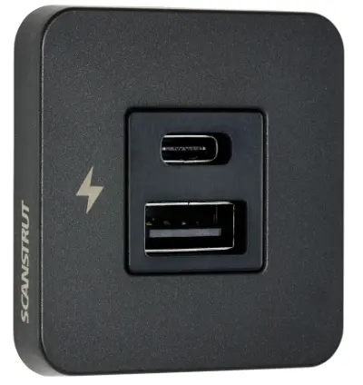 TILE USB-A / USB-C LATURI 12/24V