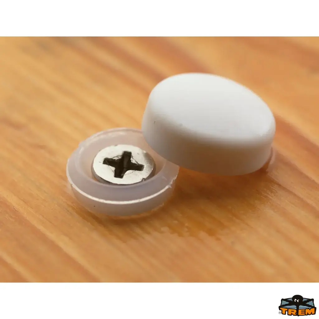 Nylon aluslevy suojakuvulla 5,5mm valkoinen (60 kpl)