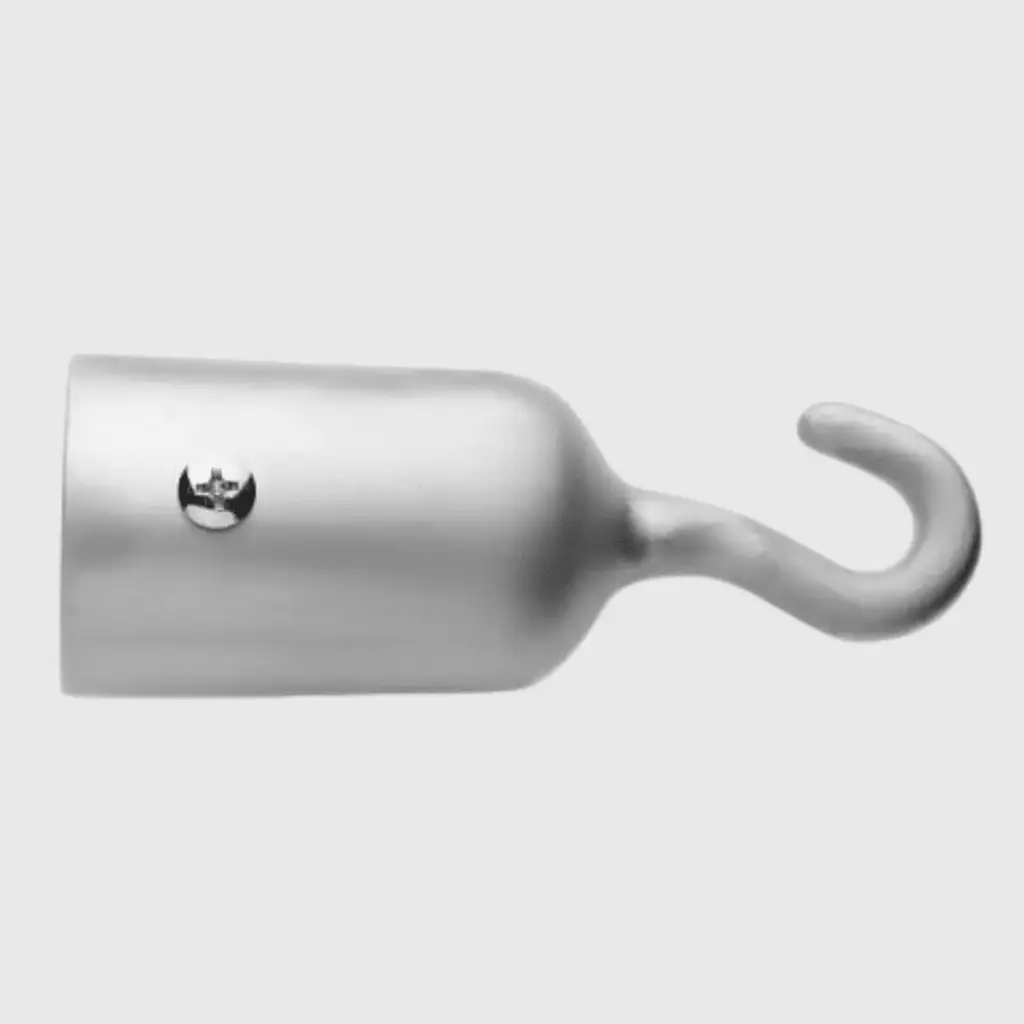 Kaideköyden koukku (36mm), kromattu (matta)