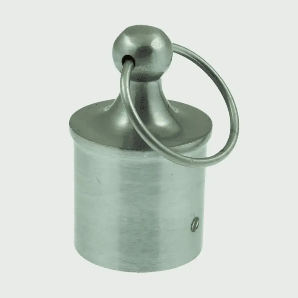 Kaideköyden päätehela (36mm), kromattu (matta)