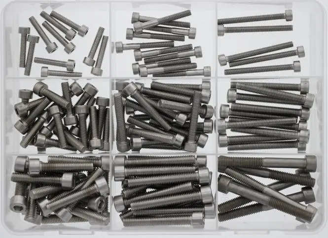 Koneruuvilajitelma kuusiokolo, AISI316, 125 kpl