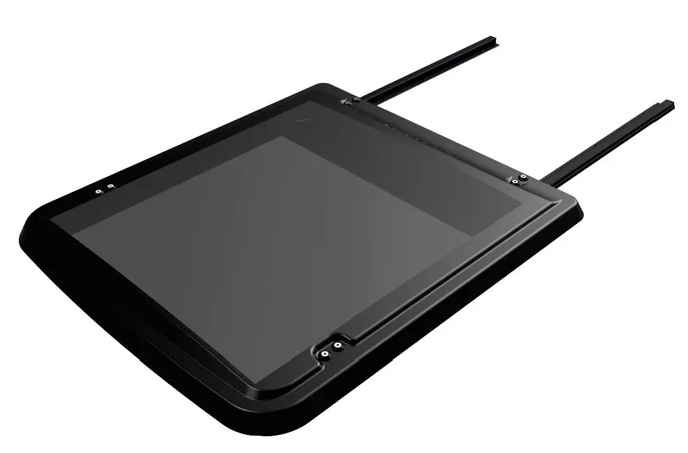 Liukuluukku Webasto BlueSky, 500x500, musta, manuaali