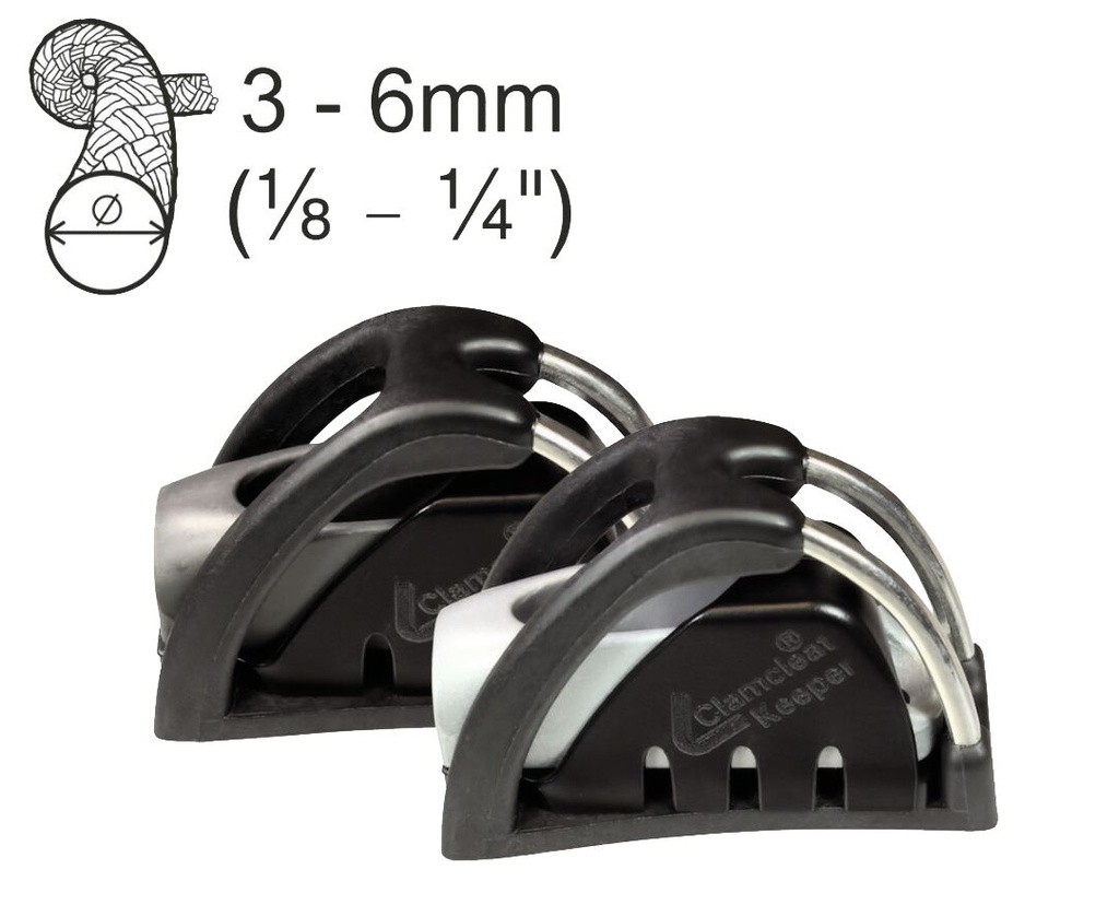 Köysilukko Clamcleat Inline, 3-6 mm 