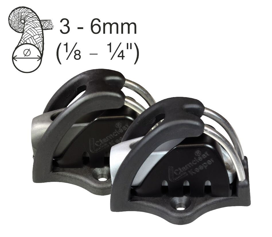Köysilukko Clamcleat Inline, 3-6 mm 