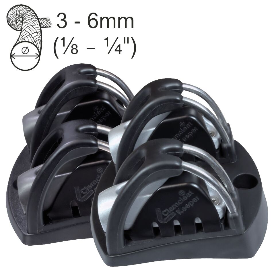 Köysilukko Clamcleat Inline tupla, 3-6 mm 