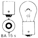 Polttimo BA15S, 12V-10W 