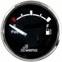 Polttoainemittari 0-190 ohm, musta, rst-kehys 