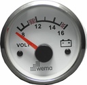 Volttimittari 12V, valkoinen / RST 