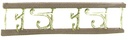 Vaateteline teak/messinki, 32 cm 