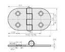 Sarana 40 x 75 mm AISI316