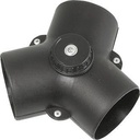 Y-haara läpällä 55 mm musta 