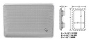 Vesitiivis paneelikaiutin valkoinen, 120W