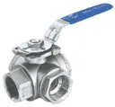 Palloventtiili, 3-tie, 1/2, AISI316 