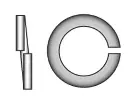 Lukkoprikka DIN127, AISI316