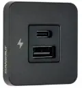Scanstrut TILE USB-A / USB-C laturi 12/24V, musta